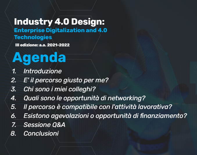 III edizione Industry 4.0 design: la sintesi dell'evento di presentazione del corso!